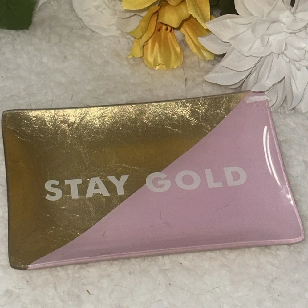 Fringe Studio STAY GOLD Plate Trinket Tray Jewelry accessory